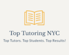 A yellow book with the words top tutoring nyc written underneath it.